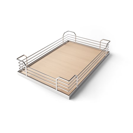 Kessebohmer MAGIC CORNER TRAYS 12 CHROME/MAPLE 2500560005, 2PK 2500560005